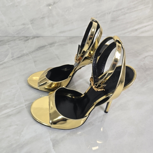 Versace Gold Safety Pin Heels - Picture 4 of 9